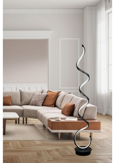 Lara Siyah Renk 3 Renkli Led Salon - Yatak Odası Led Lambader
