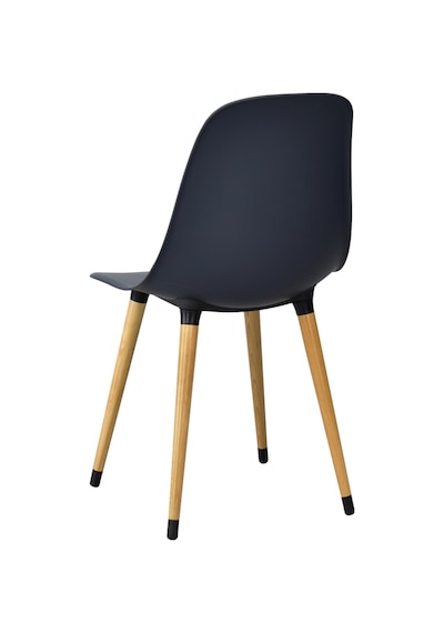 Vilinze Eames Naturel Ahşap Ayak Plastik Füme Sandalye Eames-beyaz