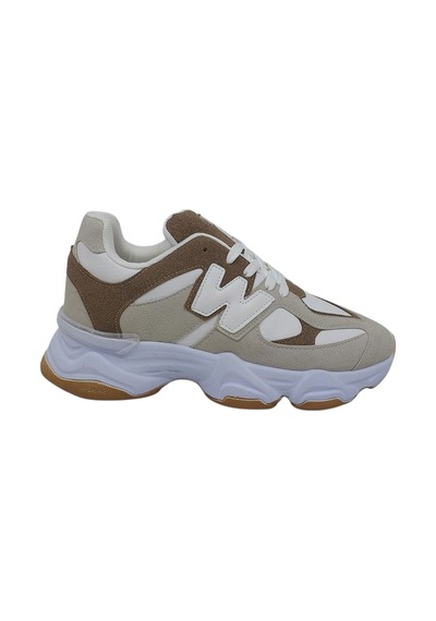 Zerhan 7040 Unisex Vizon Bağcıklı Kalın Taban Spor Ayakkabı