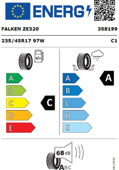 Falken 235/45 ZR17 Tl 97W Xl Zıex Ze320 Yaz Lastiği 2025