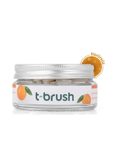 T-Brush Portakal Aromalı Florürsüz Diş Macunu 90 Tablet