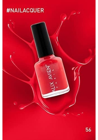 Ateş Kırmızı Oje 56 - Yüksek Pigmentli Uzun Süreli Kalıcılık Hızlı Kuruma - Nail Lacquer 56