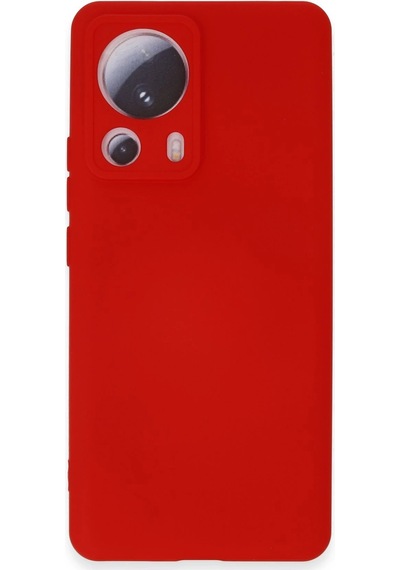 Ilkeshop Newface Xiaomi Mi 13 Lite Kılıf Nano İçi Kadife Silikon - Kırmızı