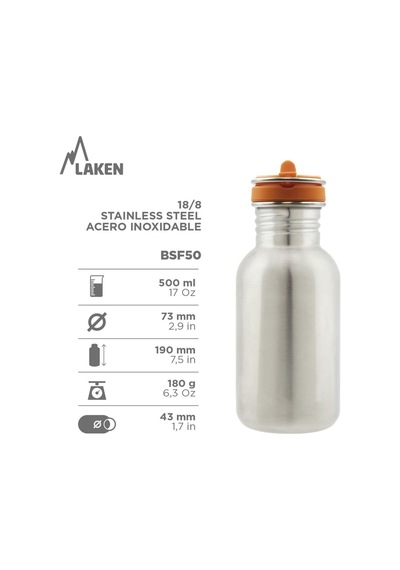 Laken Şişe Acero T.flow 0,5l Eco Paslanmaz Çelik Lkbsfer Tek Renk