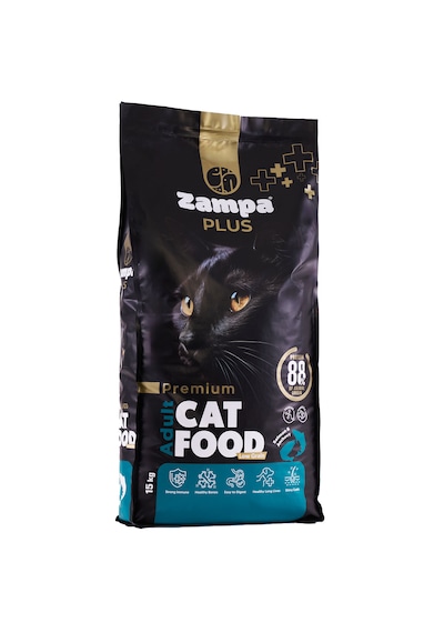 Zampa Plus Somon Etli & Hamsili Premium Yetişkin Kedi İçin Kuru Mama 15 KG