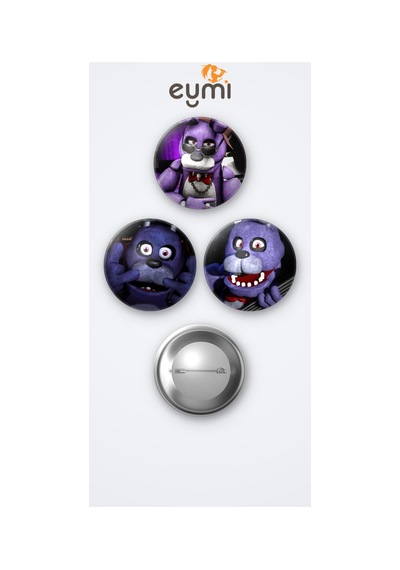 Five Nights At Freddy's Oyunu Bonnie The Bunny Oyun 3'lü Metal Rozet Seti 58mm İğneli Buton Çanta Yaka Rozeti Çok Renkli