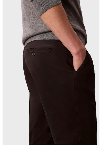 Calvin Klein Pamuklu Slim Fit Dar Paça Chino Pantolon Lv04ld613gub1 Erkek Pantolon Lv04ld613g Ub1 Siyah