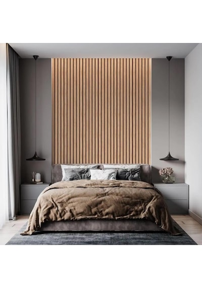60cm X 280cm 1 Adet Kendinden Yapışkanlı Koyu Kahverengi Lambiri Desenli Duvar Paneli Kağıdı Gs8005