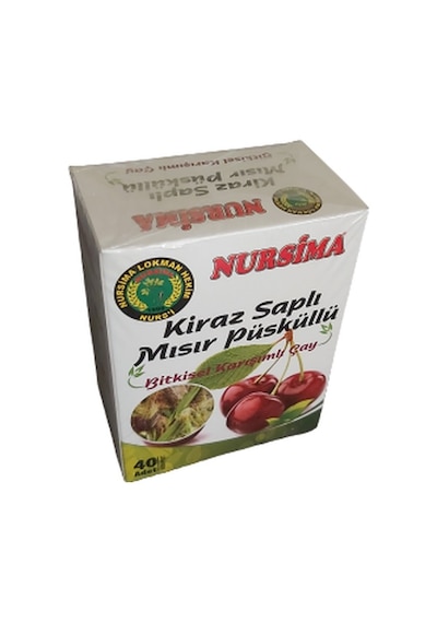 Nursima Kiraz Saplı Mısır Püsküllü Bitkisel Karışımlı Çay 40 x 2.25 G