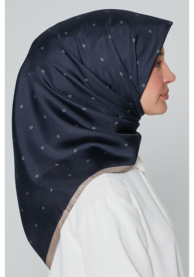 Armine İpek Eşarp Nostalji Sura 8259d Lacivert