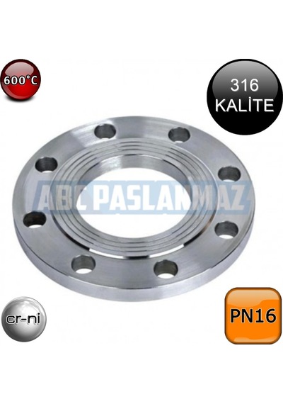 Paslanmaz Krom Flanş Düz Pn16 316 Kalite