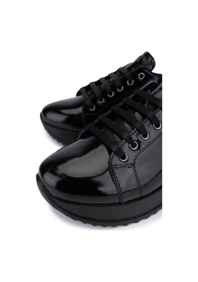 Tamer Tanca Kadın Hakiki Deri Siyah Rugan Sneakers & Spor Ayakkabı 322 2514502 Bn Ayk Sk25-26 Sıyah Krsk Rgn Siyah
