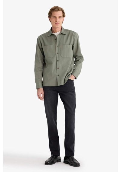 Defacto Regular Fit Polo Yaka Gabardin Uzun Kollu Gömlek G5341ax25wnkh430 Haki-kh430 Defacto Regular Fit Polo Yaka Gabardin Uzun Kollu Gömlek G5341ax25wnkh430 Haki-kh430