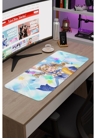 Barbara Genshin Impact Anime Gacha V4 - 70x30 Xl Gaming Mouse Pad Fare Altlığı