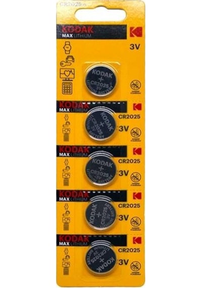 Kodak CR2025 Lityum Para pil - 5'li