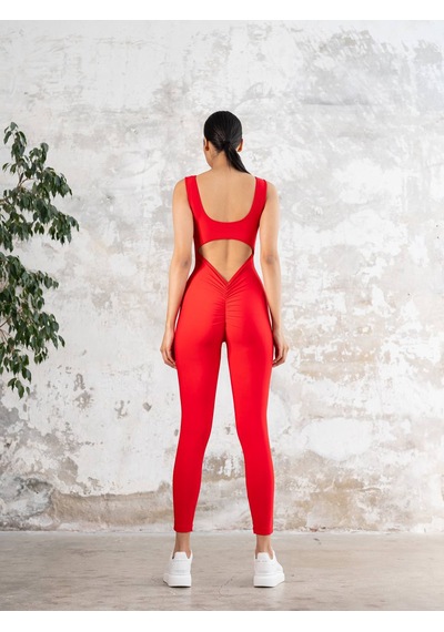 Arkası Büzgülü Scrunch Butt Spor Tayt Tulum