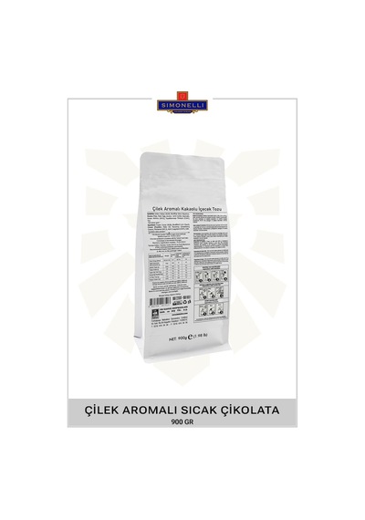 Simonelli Çilek Aromalı Sıcak Çikolata 900 G