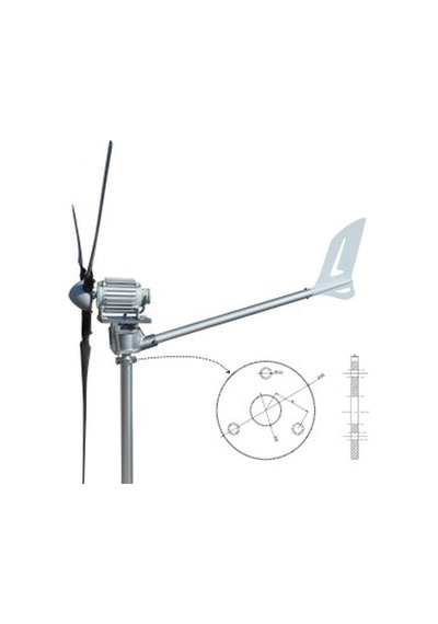 Set 1500w 24v Windsafe Korumalı Rüzgar Türbini + Wind Pro Şarj Kontrol Cihazı + Direk Seti İsta-breeze