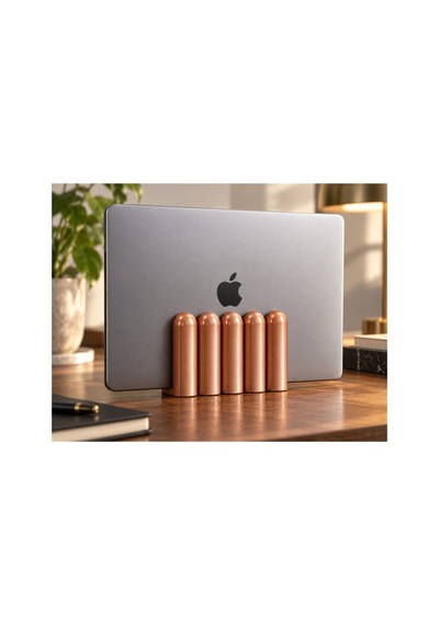 Dora Dekoratif Dikey Macbook Standı - Metalik Bronz