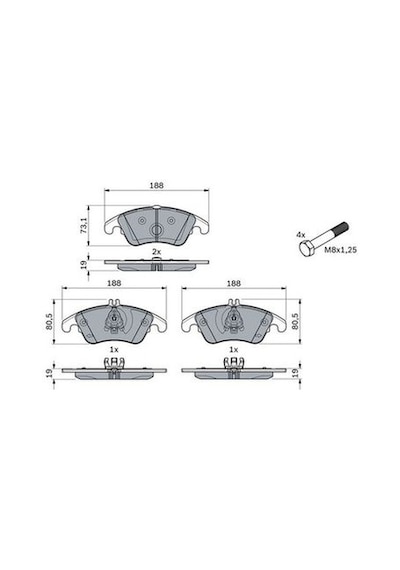 Mercedes E Serisi 212 E350cdı 3.0 2008-2013 Bosch Ön Balata