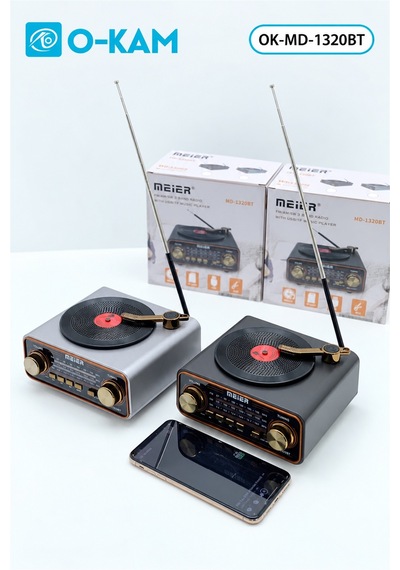 O-kam Ok-1320bt Bluetooth Plak Görünümlü Şarjlı Retro Radyo