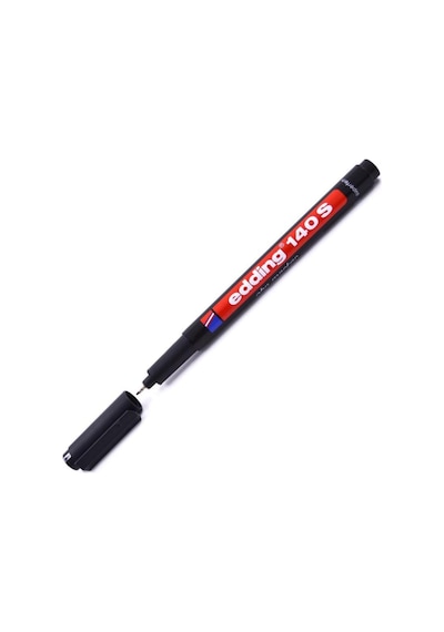 Edding Asetat Kalemi E-140S Siyah Cd Kalemi Ince Uçlu Permanent