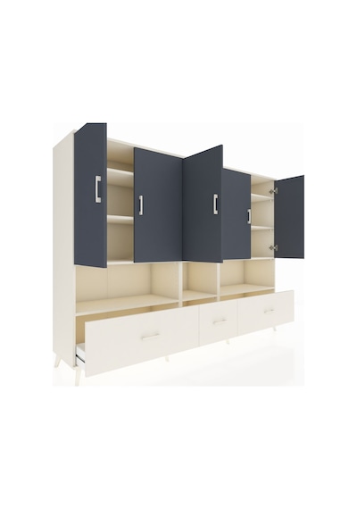 Hyperion Dolap 12 Raflı 3 Çekmeceli 5 Kapaklı 220x44x163 Aytaşı-a Aytaşı-antrasit/aytaşı Hyperion Dolap 12 Raflı 3 Çekmeceli 5 Kapaklı 220x44x163 Aytaşı-a Aytaşı-antrasit/aytaşı