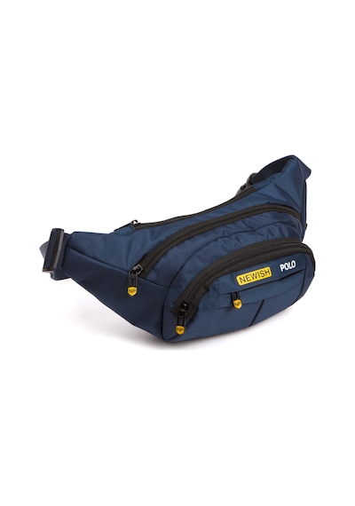 Newish Polo Erkek Kumaş Usb Kulaklık Çıkışlı Crossbody Çapraz Göğüs Omuz Ve Bel Çantası New201 - Lacivert