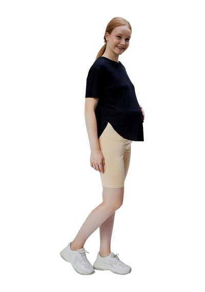 Luvmabelly Maternity 8028 Pamuklu Hamile Şort Tayt Ten