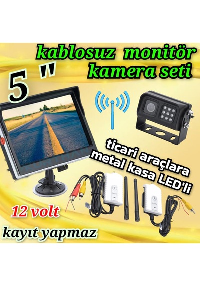 TİCARİ PANELVAN ARAÇLARA KABLOSUZ 5 İNÇ MONİTÖR 1 ADET METAL KASA KAMERA