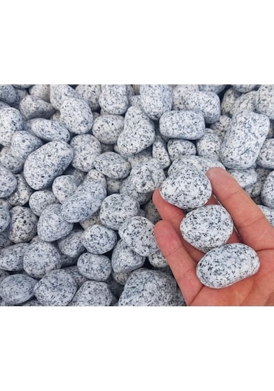 Benekli Taş 1 KG 2-4 CM Siyah Beyaz Benekli Taş Granit Dolomit Taş Dekoratif Taş Bahçe Dekor Taşı