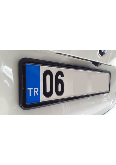 Araç Renkli Plakalık Piyano Black Beyaz Kırmızı Krom Ücr.  383750935 - Piyano Black-