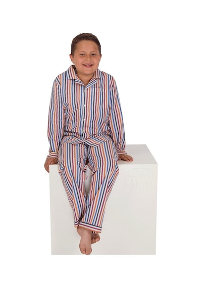 The Nuba The Don Çok Renkli Çizgili Erkek Çocuk Pijama Takımı (9-14 Yaş)