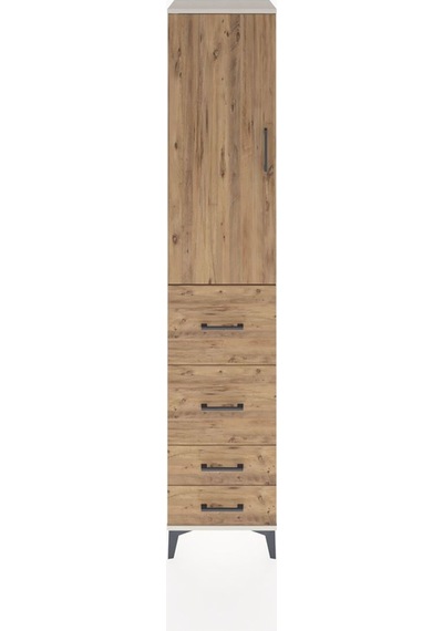 Hyperion Dolap 2 Raflı 4 Çekmeceli Tek Askılı 44x44x221 Aytaşı-çam Aytası