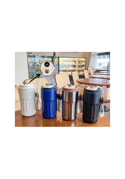 Askılı Ve Derece Göstergeli Vakumlu Mug - 500 Ml Modern Kahve Termosu Alk3136 -