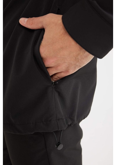 Defacto Regular Fit Polo Yaka Çıtçıtlı Cepli Teknik Gömlek Ceket B7396AX24SP Siyah
