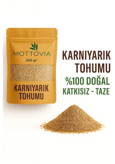 Karnıyarık Tohumu 100 Gr Doğal Lif Kaynağı, Sindirim Dostu, Giderici