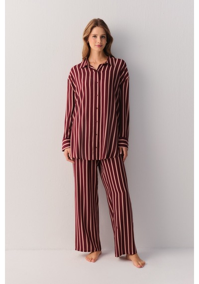 Suwen Stripe Romance Pantolon Sh26409624921 Çok Renkli