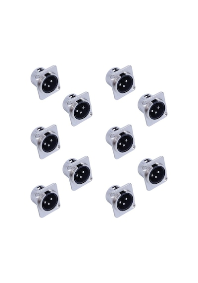 Losen La1092 Xlr 3-pin Erkek Soket Konnektör 10 Lu Paket