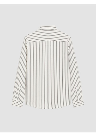 Lcw Busıness Kahverengi Slim Fit Çizgili Erkek Gömlek