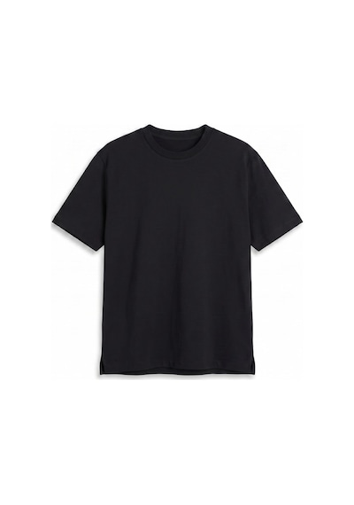 O Yaka Fırçalı 2 İplik T-shirt Jsco Siyah