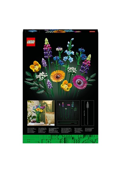 Botanicals Kır Çiçekleri Buketi 10313 Yetişkinler İçin 8 Tür Kır Çiçeği İçeren Dekoratif Model Yapım Seti 939 Parça