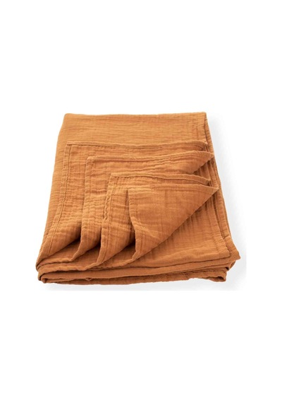 Müslin Bebek Çarşafı Yıkanmıştır 120x150cm +/ - 2 Cm Kahve
