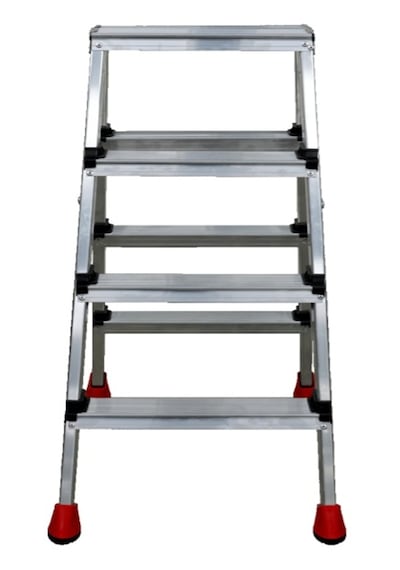 4+4 Çift Çıkışlı Premium Alüminyum Merdiven 20x50 Çok Amaçlı/pratik/kolay 84cm