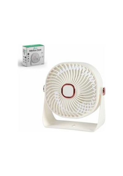 Feny Fn-f55 Beyaz Ultra Sessiz 3 Kademeli Şarjlı 800mah Masa Fanı 4" Renkli