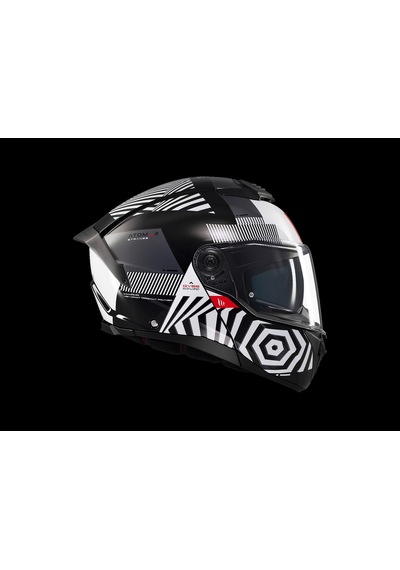Mt Helmets Mt Atom 2 Strange B2 Çene Açılır Kask Siyah Beyaz