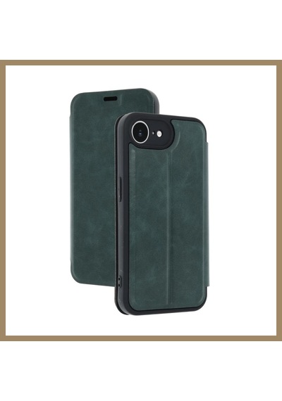Bezos Apple iPhone 16e Uyumlu Kılıf Flip Cover - Koyu Yeşil 22
