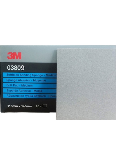 3M 3809 Tabaka Sünger Zımpara Fine 115X140Mm 1 Paket 20 Adet