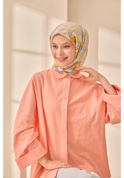 Silk Home Olinda İpek Eşarp 47003-36 Gümüş, Sarı, Turuncu, Bebe Mavi, Lila