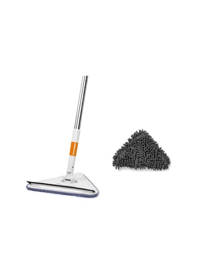 Turuncukoli Teleskopik Üçgen Camsil Duvar Yüzey Cam Silme Aparatı Mop Mikrofiber Sprey